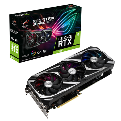 Tarjeta de Video NVIDIA ROG Strix GeForce RTX 3050 OC Gaming, 8GB 128-bit GDDR6, PCI Express 4.0, 2xHDMI / 3xDP, ASUS ROG-STRIX-RTX3050-O8G-GAMING