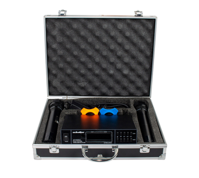 Kit 2 Micrófonos Profesionales, Inálambricos C/ Receptor, Color Negro, SCHALTER S-PROUHF2.0