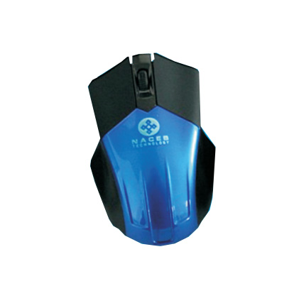 Ratón (Mouse) Óptico, Alámbrico (USB), Retráctil, Hasta 1000 DPI, Color Azul, NACEB NA-037A