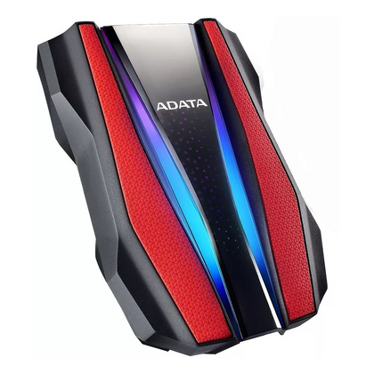 Disco Duro Externo Durable HD770G, Warrior of Light, IP68, RGB, Capacidad 1TB (1,000GB), Interfaz USB 3.2, Color Rojo, ADATA AHD770G-1TU32G1-CRD