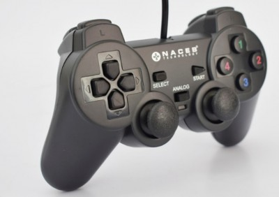 GamePad (Control Gamer), Alámbrico (USB 2.0), Con Vibración, Color Negro, NACEB NA-0917