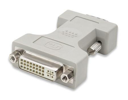 Adaptador de Video DVI-I - VGA (H-M), Enlace Dual, Color Blanco, MANHATTAN 328906
