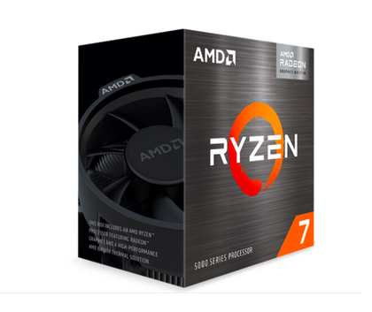 Procesador (CPU) Ryzen 7 5700G, 3.8 GHz (hasta 4.6 GHz), Socket AM4, Octa-Core, 45-65W, AMD 100-100000263BOX