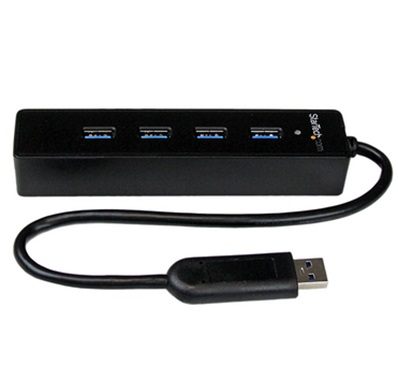 Adaptador USB 3.0 (HUB), 4 x USB 3.0, Hasta 5 Gbps, 0.2 Metros, STARTECH ST4300PBU3