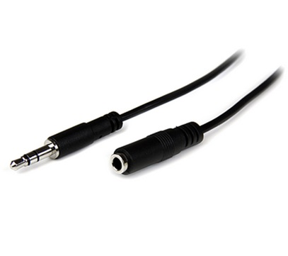 Cable de Audio 3.5 mm - 3.5 mm (M-H), Longitud de Cable 2.0 Metros, Color Negro, STARTECH MU2MMFS