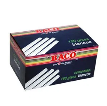 Gises Comprimidos, Color Blanco, Caja Con 150 Piezas, BACO G-150