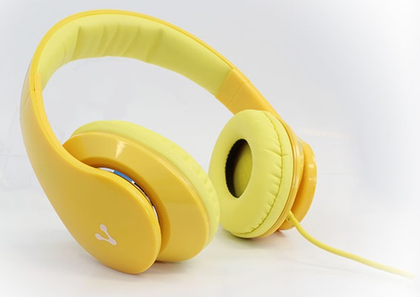 Audífonos Con Micrófono, Alámbricos (3.5 mm), Color Amarillo, Longitud del Cable 1.2 Metros, VORAGO HP-204-Y