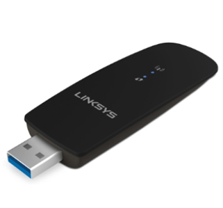 Adaptador USB - WiFi, Doble Banda (5GHz y 2.4GHz), USB 3.0, Hasta 867Mbps, LINKSYS WUSB6300