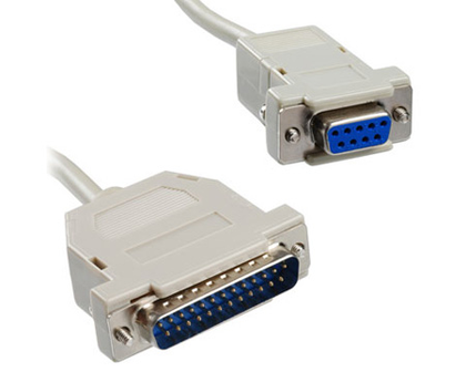 Cable de Datos DB9 - DB25 (H-M), Color Gris, Longitud 1.8 Metros, MANHATTAN 314770