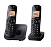 Teléfono Inalámbrico DECT C/ Identificador de Llamadas, Altavoz, C/ 1 Auricular Adicional, Pantalla de 1.6", Color Negro, PANASONIC KX-TGC212MEB