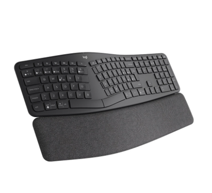 Teclado Partido Ergonómico Inalámbrico Ergo K860, Bluetooth, USB, QWERTY Inglés, Color Negro, LOGITECH 920-009166