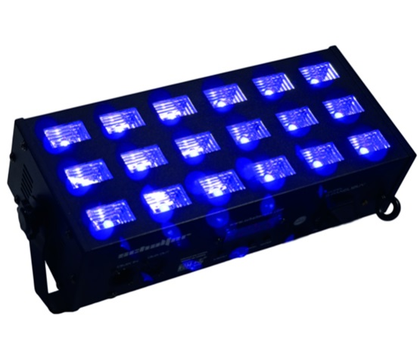 Lámpara LED (Panel) DMX, Ultravioleta, Potencia 90W, Chasis de Aluminio, Color Negro, SCHALTER S-PANEL18UV