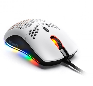 Ratón (Mouse) Gamer YEYIAN Links 3000, Alámbrico (USB), Hasta 7200 DPI, 7 Botones, Iluminación RGB, Color Blanco, QIAN YMG-24311