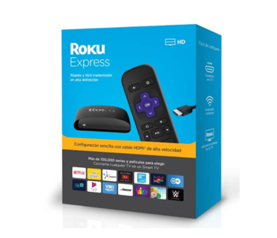 Roku Express HD, Reproductor de Streaming, HDMI, Color Negro, ROKU 3930MX