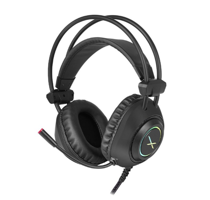 Audífonos con Micrófono Gamer Modelo XZ2015, Alámbrico 3.5mm, Iluminación LED (USB), Color Negro, XZEAL XZHD2015B