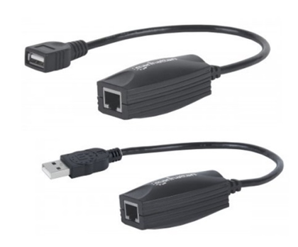 Extensor de Datos USB - UTP, Hasta 60.0 Metros, Cat 5E,Hasta 12 Mbps, MANHATTAN 179300