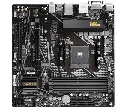 Tarjeta Madre (MoBo) B550M DS3H, ChipSet AMD B550, Soporta AMD Ryzen 5000 Series / 3era Gen, Socket AM4, 4 x DDR4 (Max 128GB), Audio HD, RED, USB 3.2, SATA 3.0, M.2, Micro-ATX, GIGABYTE B550M DS3H
