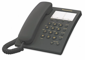 Teléfono Alámbrico Unilínea, Color Negro, PANASONIC KX-TS500MEB