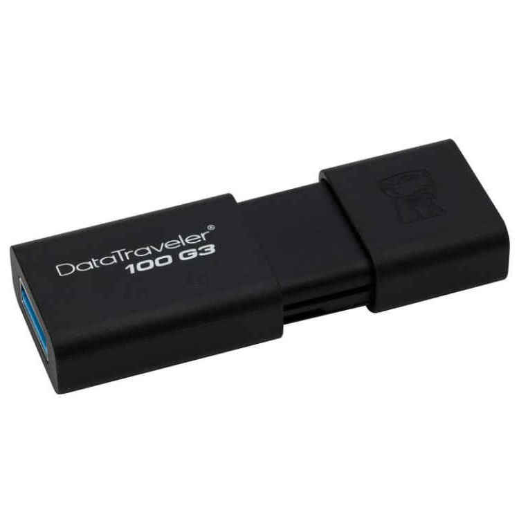 Memoria Flash USB 3.0, DataTraveler 100 G3, Capacidad 32GB, Color Negro, KINGSTON DT100G3/32GB
