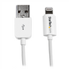 Cable Lightning - USB (M- M), Color Blanco, Longitud 1.0 Metros, STARTECH USBLT1MW