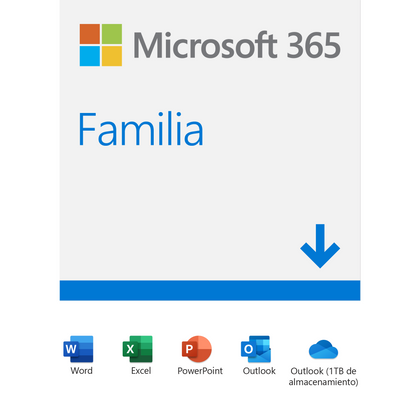 Microsoft Office 365 Familiar (6 Usuarios / 5 Dispositivos), Licenciamiento 1 Año, Win / Mac, ESD, MICROSOFT 6GQ-00088