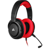 Audífonos con Micrófono Gamer HS35 Stereo, Alámbrico 3.5mm, Longitud del Cable 1.1 Metros, Color Negro / Rojo, CORSAIR CA-9011198-NA