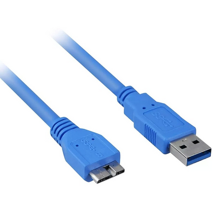 Cable de Datos USB 3.0 (M) a MicroUSB Tipo B (M), Color Azul, Longitud 1 Metro, GIGATECH CU3AMC-1/0