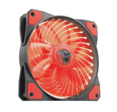 Ventilador P/ Gabinete (CPU) Modelo GXT 762B, 120 Milímetros, Iluminacion LED Color Rojo, 3 Pines, TRUST 22349