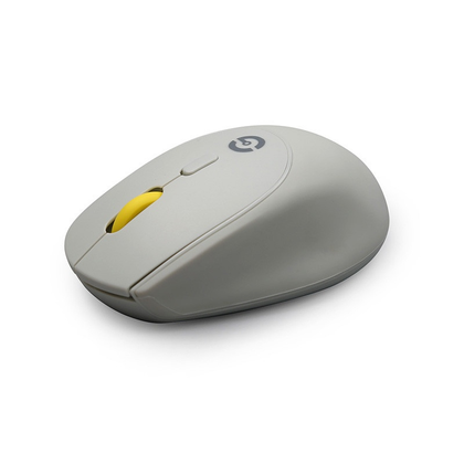 Ratón (Mouse) Getttech Óptico, Inalámbrico, USB, 1600DPI, Color Gris/Amarillo, QIAN GAC-24407G