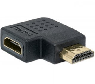 Adaptador de Video HDMI - HDMI (H-M), Angulo 90°, MANHATTAN 353489