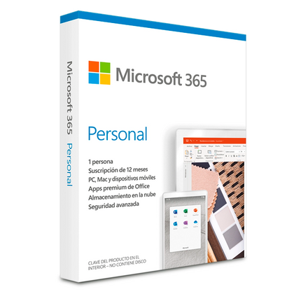 Microsoft Office 365 Personal (1 Usuario), 1 Año de suscripción, Win / Mac, MICROSOFT QQ2-01053
