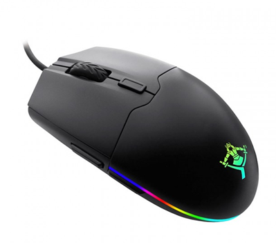 Ratón (Mouse) Gamer YEYIAN, Alámbirco (USB), Hasta 12000 DPI, 6 Botones, Iluminación RGB, Color Negro, QIAN MO2001