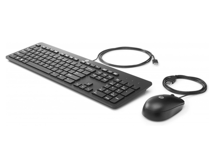 Kit de Teclado y Ratón (Mouse)  Slim Business, Alámbrico, USB 2.0, Color Negro, HP T4E63AA#ABM