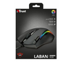 Ratón (Mouse) Gamer GXT 188 Laban, 8 Botones, Iluminacion RGB, 15000dpi, USB, Longitud del Cable 1.7m, Color Negro, TRUST 21789