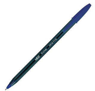 Pluma (Bolígrafo), Modelo Cristal Precisión Soft, Color Azul, Punta Ultra Fina (0.7 Milímetros), BIC CNP-12AZ