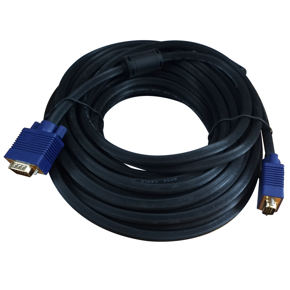 Cable de Video VGA DB15 (M-M), Color Negro, Longitud 50 Metros, 100% Cobre, XCASE ACCCABLE67-50