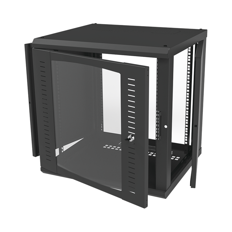 Gabinete Rack Pc Gabinete para Montaje en Pared, Puerta de Cristal, Cuerpo Fijo con Rac ...