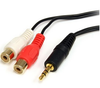 Cable de Audio 3.5 mm - RCA (M-H), Longitud 1.8 Metros, Color Blanco, STARTECH MU1MFRCA