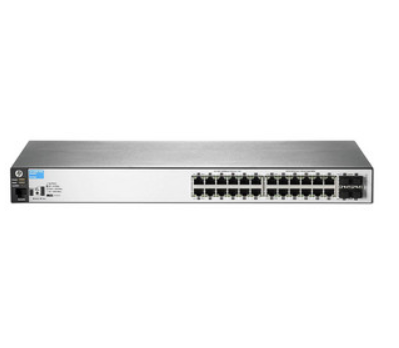 Switch ARUBA 2530-24G Gigabit Ethernet, de 24 puertos 10/100/1000 Mbps, 4 SFP 100/1000 Fijos, HPE J9776A