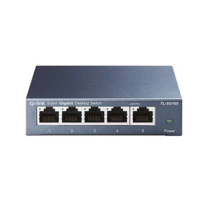Switch de Escritorio Gigabit Ethernet, 10/100/1000 Mbps, 5 Puertos, No Administrable, TP-LINK TL-SG105