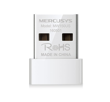 Adaptador de Red Mini USB 2.0, Inalámbrico, 150 Mbit/s, MERCUSYS MW150US