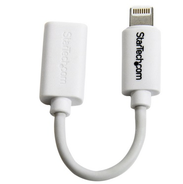 Adaptador de Lightning - Micro USB (M-H), Longitud 0.1 Metros, Color Blanco, STARTECH USBUBLTW
