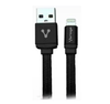 Cable de Datos Lightning - USB (M-M), Color Negro, Longitud 1.0 Metros, VORAGO CAB-119-BK