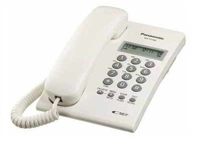 Teléfono Alámbrico C/ Identificador de Llamadas, Pantalla LCD, Unilinea, Color Blanco, PANASONIC KX-T7703X