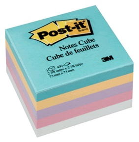 Notas Adhesivas (Post-it), Colores Pastel, 3 x 3