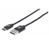 Cable de Datos USB-C - USB (M-M), Longitud 2.0 Metros, MANHATTAN 354936