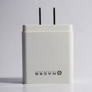Cargador de Pared, 2 x USB (H) (5V/1A - 5V/2A), Color Negro, NACEB NA-604