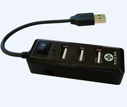 Adaptador USB 2.0 (HUB), 4 x USB 2.0, Hasta 480 Mbit/s, NACEB NA-143