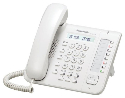 Teléfono Alámbrico C/ Identificador de Llamadas, Altavoz, Pantalla Unilinea, Color Blanco, PANASONIC KX-DT521