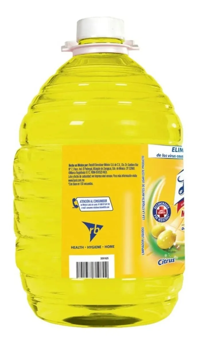 Desinfectante Multiusos, Citrus, Contenido 5 Litros, LYSOL 3091625
